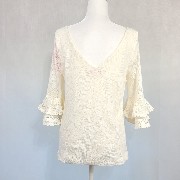 NEW Lily Pulitzer Liana laced Top in Off White, Size M - Picture 5 of 7